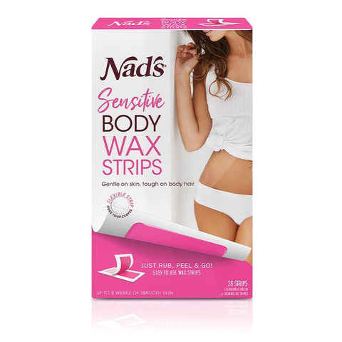 Nads Body Wax Strips For Sensitive Skin 28 Pack
