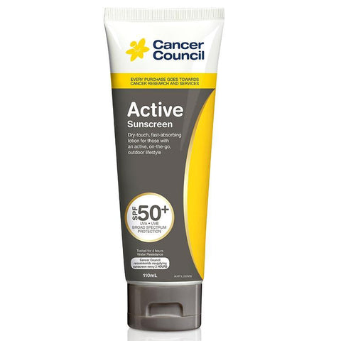 Cancer Council SPF 50+ Active 110ml Tube