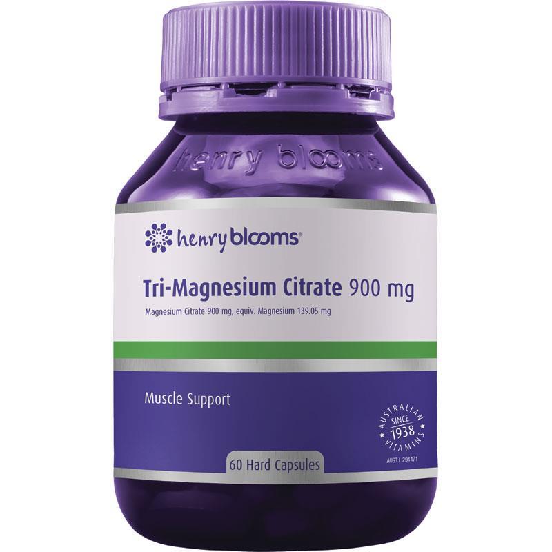 Henry Blooms Tri-Magnesium Citrate 900mg 60 Capsules