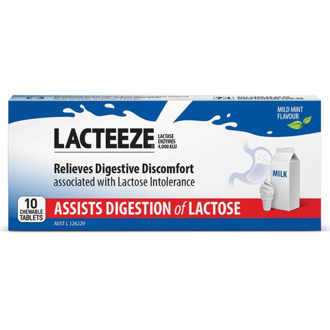 Lacteeze Extra Strength 4000ALU 10 Tablets