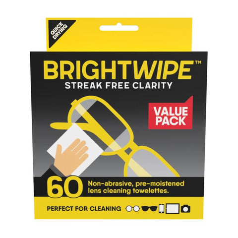 Bright Wipe Lens Cleaning Wipes 60 Pack