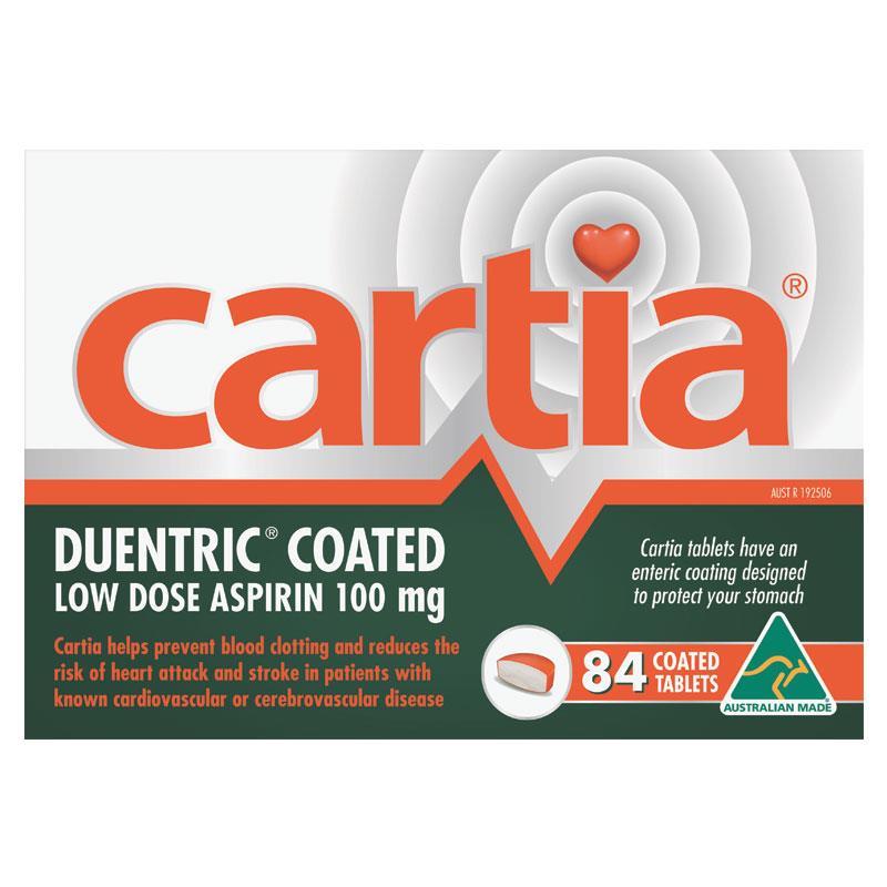Cartia 100mg Duentric coating Tablets 84