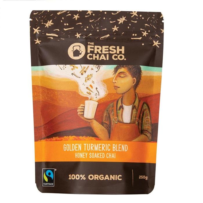 THE FRESH CHAI CO Golden Turmeric Blend Honey Soaked Chai 250g
