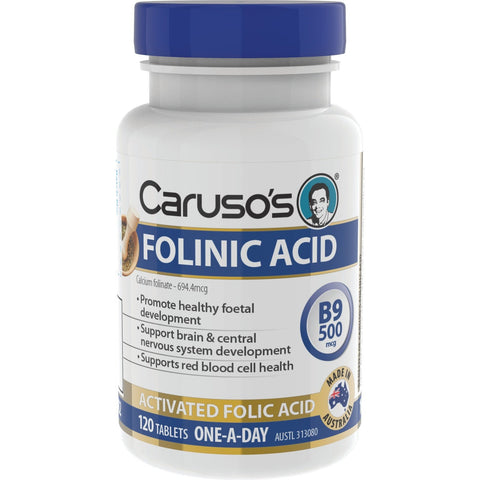 Caruso's Natural Health Folinic Acid 500mcg (B9)120 Tablets