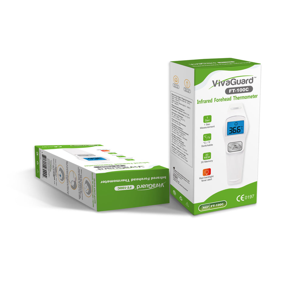 VivaGuard Digital Infrared Forehead Thermometer FT-100C *Non-contact/Touchless*