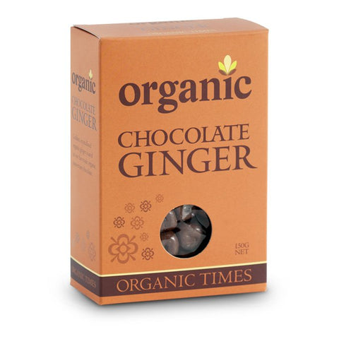ORGANIC TIMES Milk Chocolate Ginger 150g