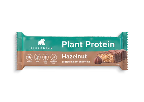 Greenback Plant Protein Hazelnut Bar 50g (Pack of 12)
