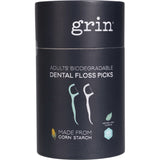 GRIN Biodegradable Dental Floss Picks Adults 45