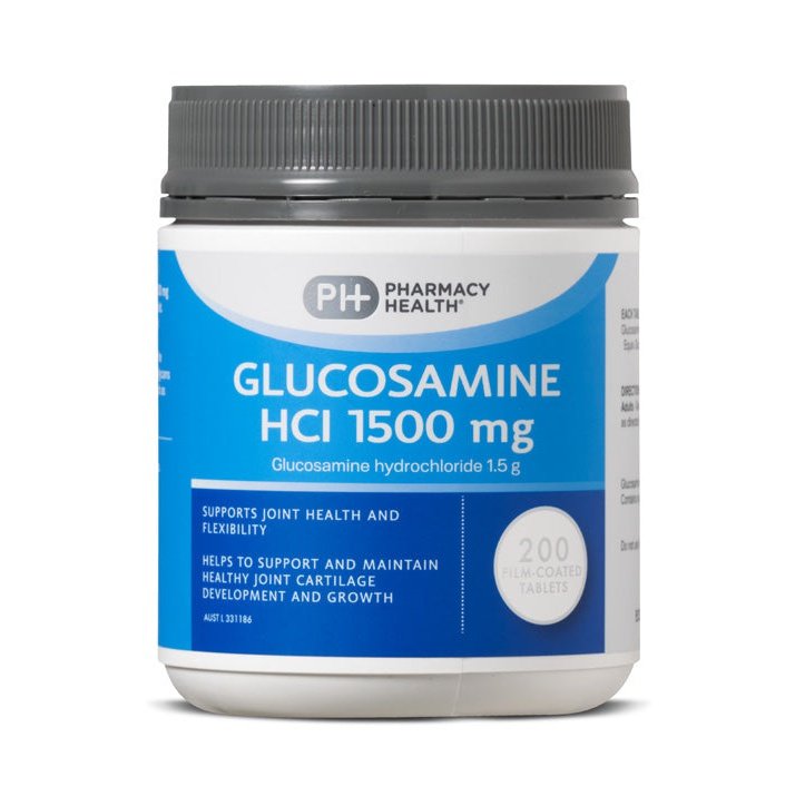 Buy PHarmacy health GLUCOSAMINE HCI 1500MG 200 TABLETS Online at
