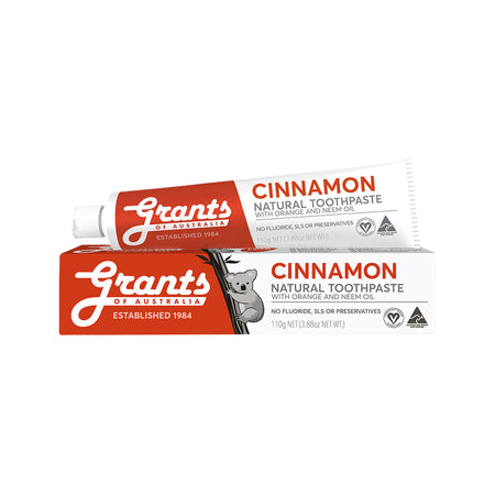 Grants Of Australia Natural Toothpaste Cinnamon with Orange & Neem Oil 110g