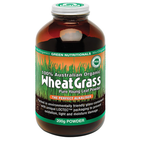 Green Nutritionals by MicrOrganics Organic Australian WheatGrass Powder 200g