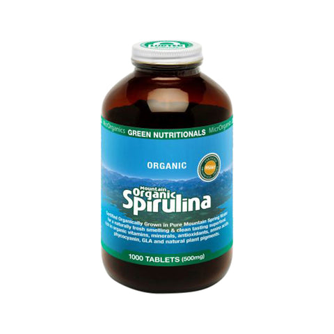 Green Nutritionals by MicrOrganics Mountain Organic Spirulina 500mg 1000t
