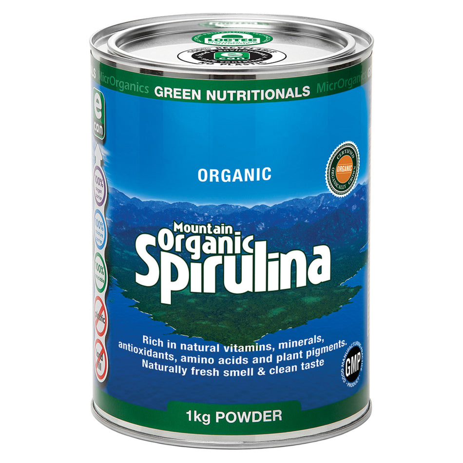 Green Nutritionals by MicrOrganics Mountain Organic Spirulina Powder 1kg