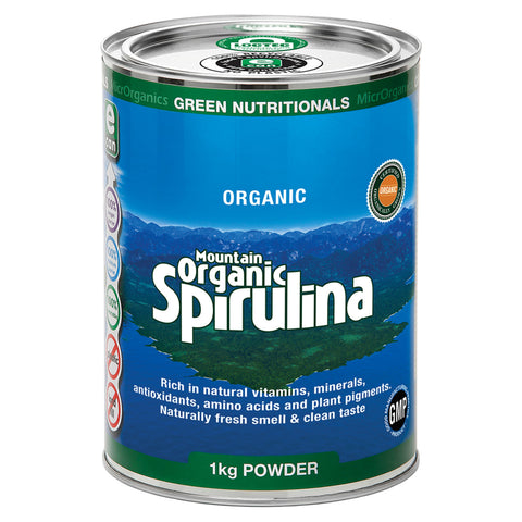 Green Nutritionals by MicrOrganics Mountain Organic Spirulina Powder 1kg
