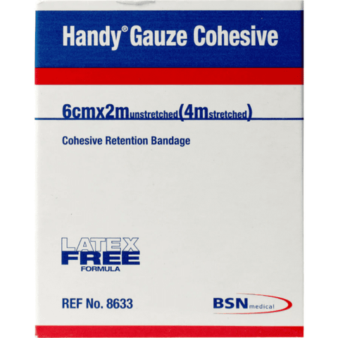 Handy gauze Cohesive 6cmx2mtr Unstretched