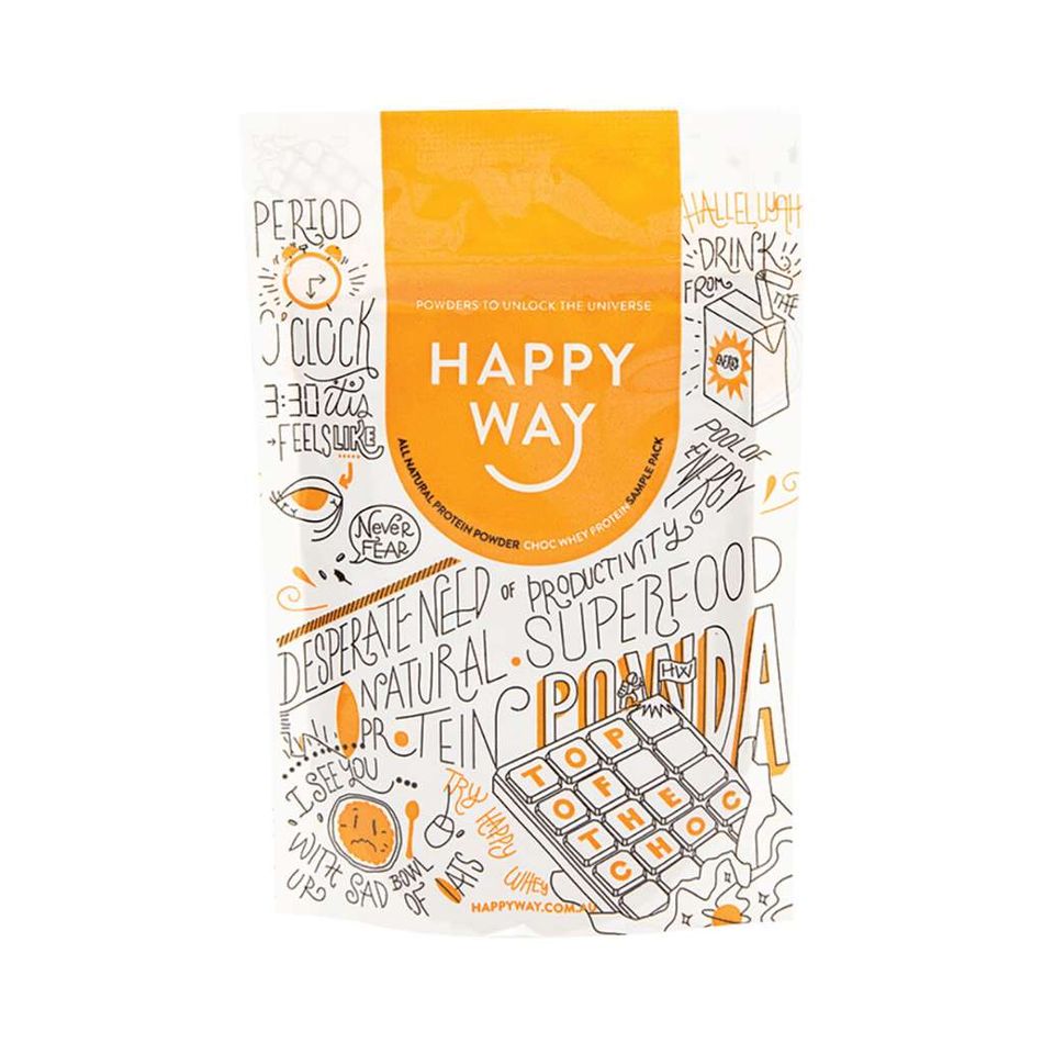 Happy Way Whey Protein Powder Chocolate 60g 6PK