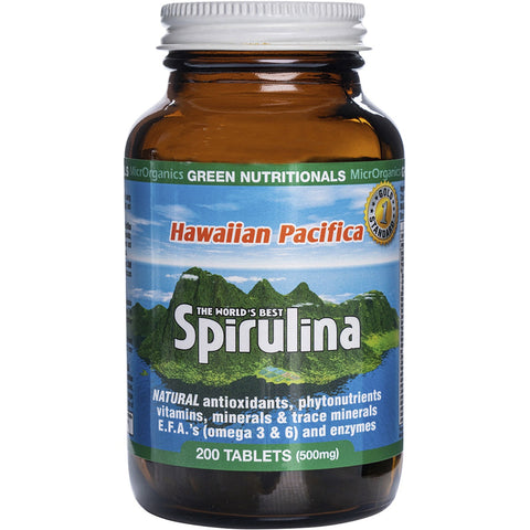 GREEN NUTRITIONALS Hawaiian Pacifica Spirulina Tablets (500mg) 200