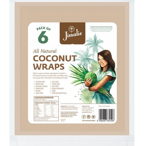 Jimalie Coconut Wraps 6 wraps