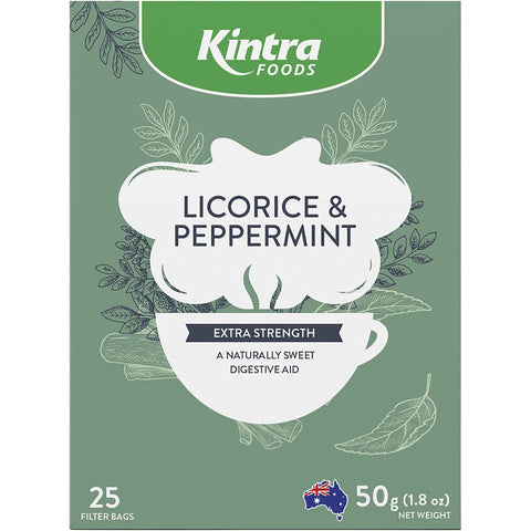 KINTRA FOODS Herbal Tea Bags Licorice & Peppermint Tea 25