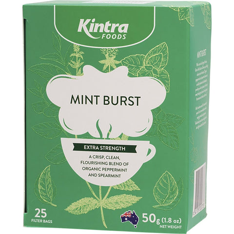KINTRA FOODS Herbal Tea Bags Mint Burst 25