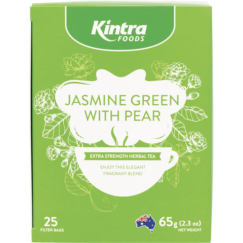 KINTRA FOODS Herbal Tea Bags Jasmine Green With Pear 25