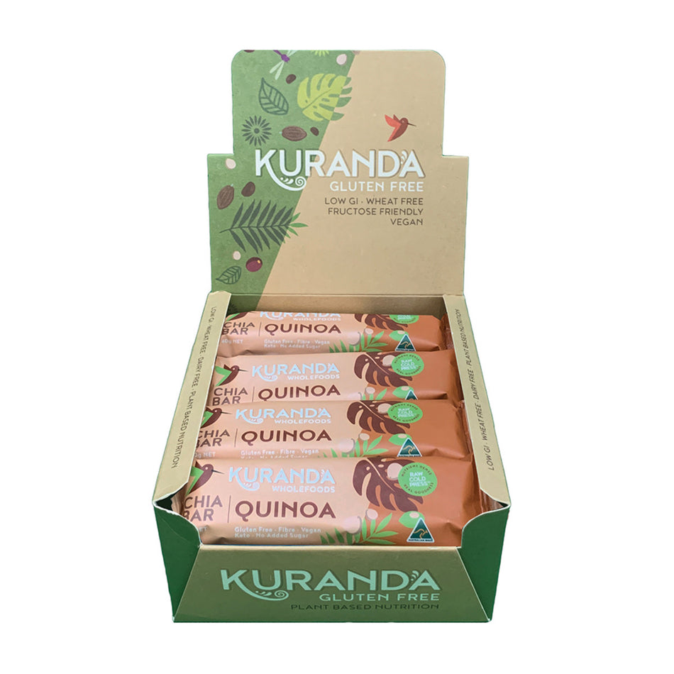 Kuranda Wholefoods Gluten Free Chia Bars Chia & Quinoa 40g(Pack of 16)