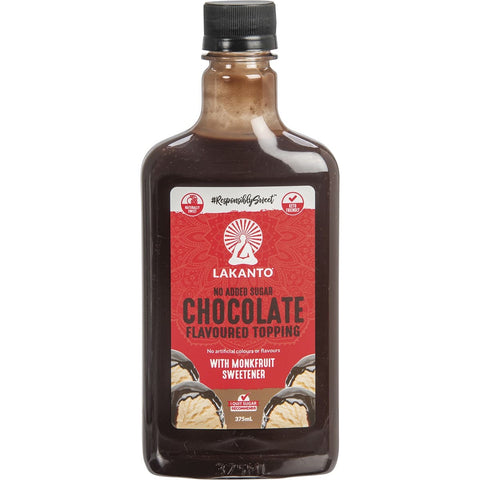LAKANTO Chocolate Flavoured Topping Monkfruit Sweetener 375ml