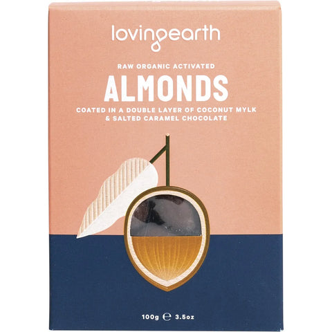 Loving Earth Almonds In Mylk & Salted Caramel Choc 100g