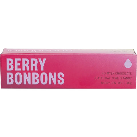 Loving Earth Bonbons Berry Mylk Chocolate with Tangy Berry Centres 46g