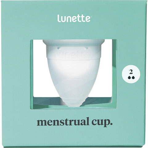 LUNETTE Reusable Menstrual Cup - Clear Model 2 - For Normal To Heavy Flow 1