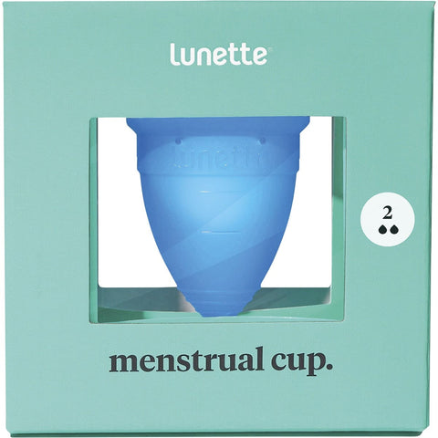 LUNETTE Reusable Menstrual Cup - Blue Model 2 - For Normal To Heavy Flow 1