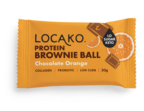 Locako Protein Brownie Ball Choc Oran 30g (Pack of 10)