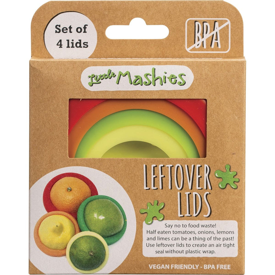 LITTLE MASHIES Reusable Leftover Lids Pack Of 4