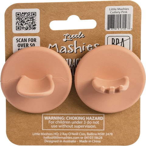 LITTLE MASHIES Silicone Distractor Cutlery Blush Pink 1