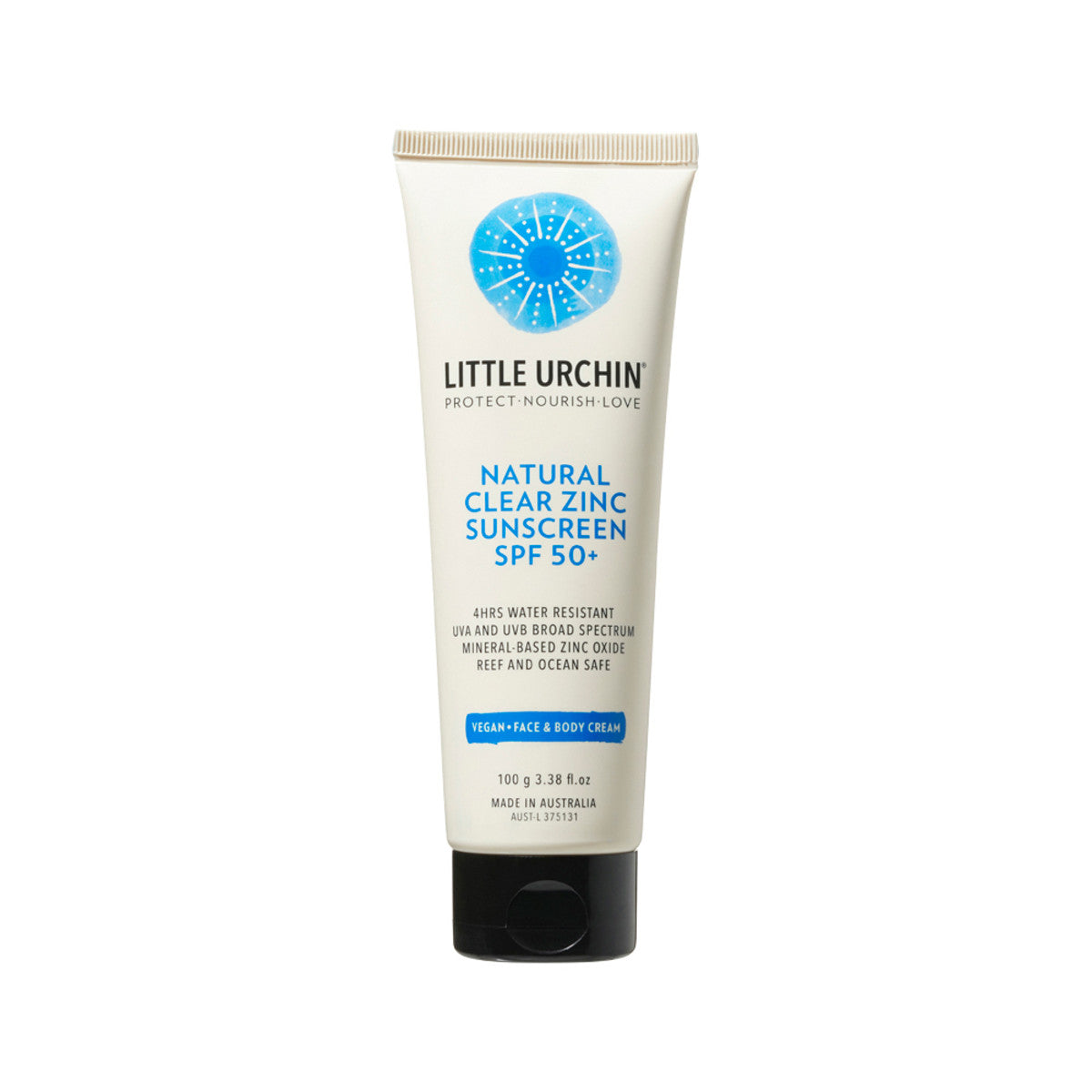 Little Urchin Natural Sunscreen Clear Zinc SPF 50+ 100g