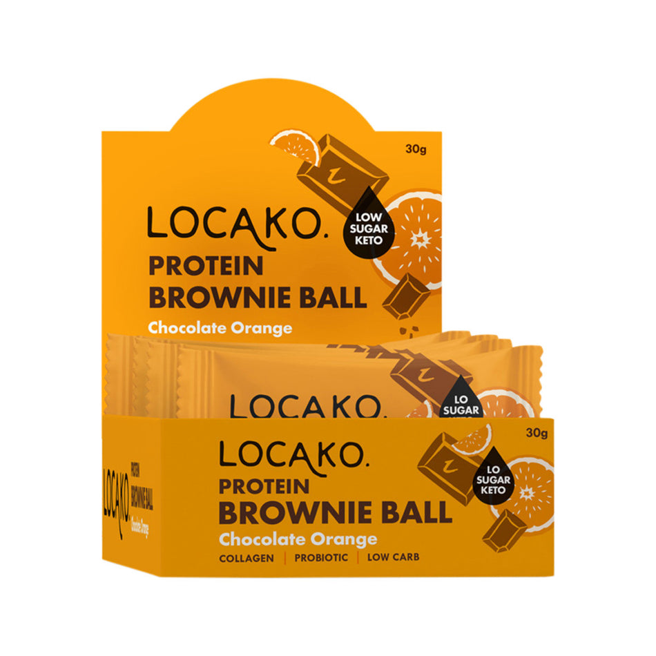 Locako Protein Brownie Ball Chocolate Orange 30g(Pack of 10)