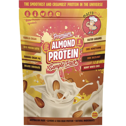 MACRO MIKE Premium Almond Protein Sample Pack 8x40g