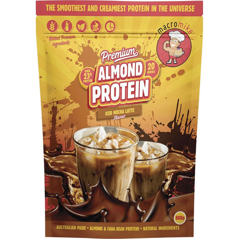 MACRO MIKE Premium Almond Protein Iced Mocha Latte 800g