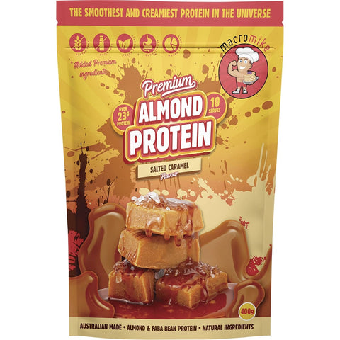 MACRO MIKE Premium Almond Protein Salted Caramel 400g