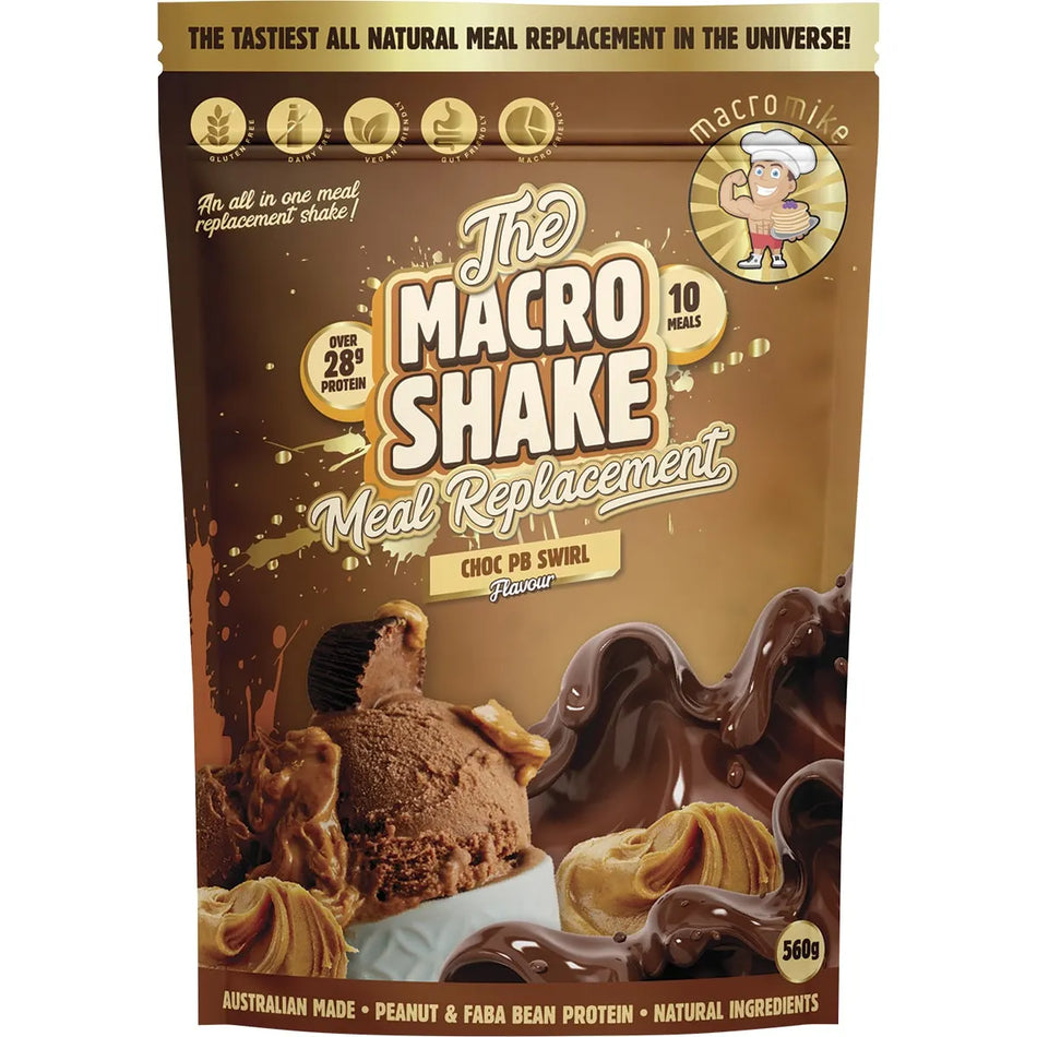 Macro Mike The Macro Shake Meal Replacement Choc PB Swirl 560g