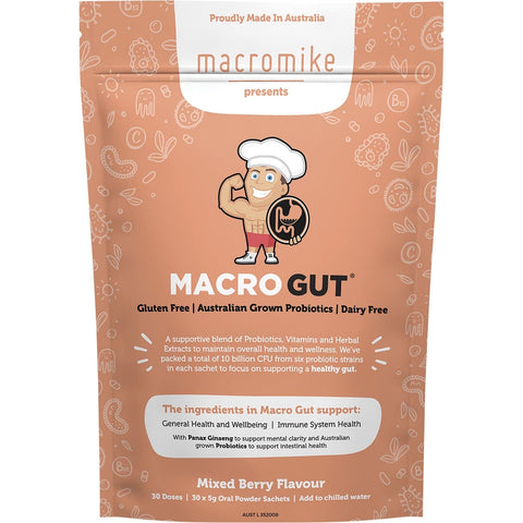 MACRO MIKE Macro Gut Mixed Berry Flavour 30x5g