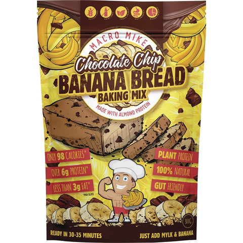 MACRO MIKE Bread Baking Mix - Almond Protein Chocolate Chip Banana Bread 300g