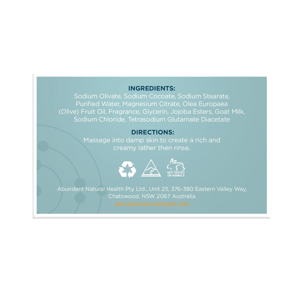 Abundant Natural Health Exfoliating Body Bar 90g