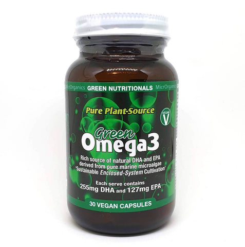 Green Nutritionals Green Omega3 Vegan Capsules (255mg + 127mg) 30