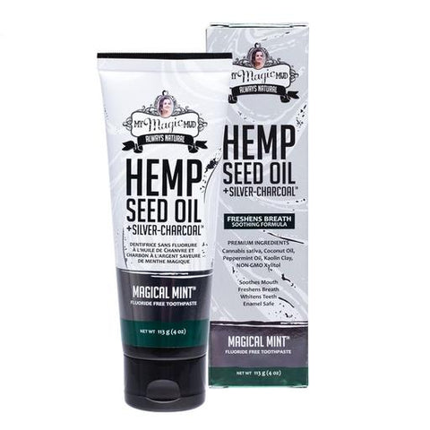 MY MAGIC MUD Silver Charcoal Toothpaste With Hemp Seed Oil - Magical Mint 113g