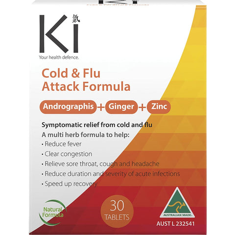 MARTIN & PLEASANCE Ki Cold & Flu Attack 30Tabs