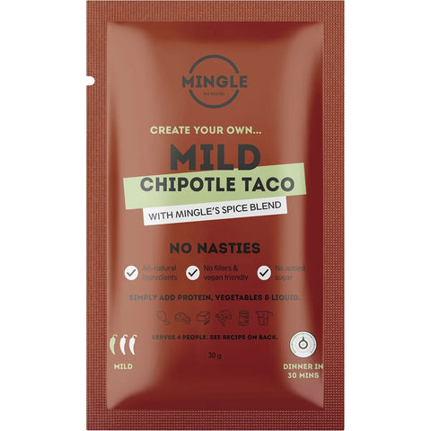 Mingle Natural Seasoning Blend Smokey Taco Mild Chipotle 12x30g