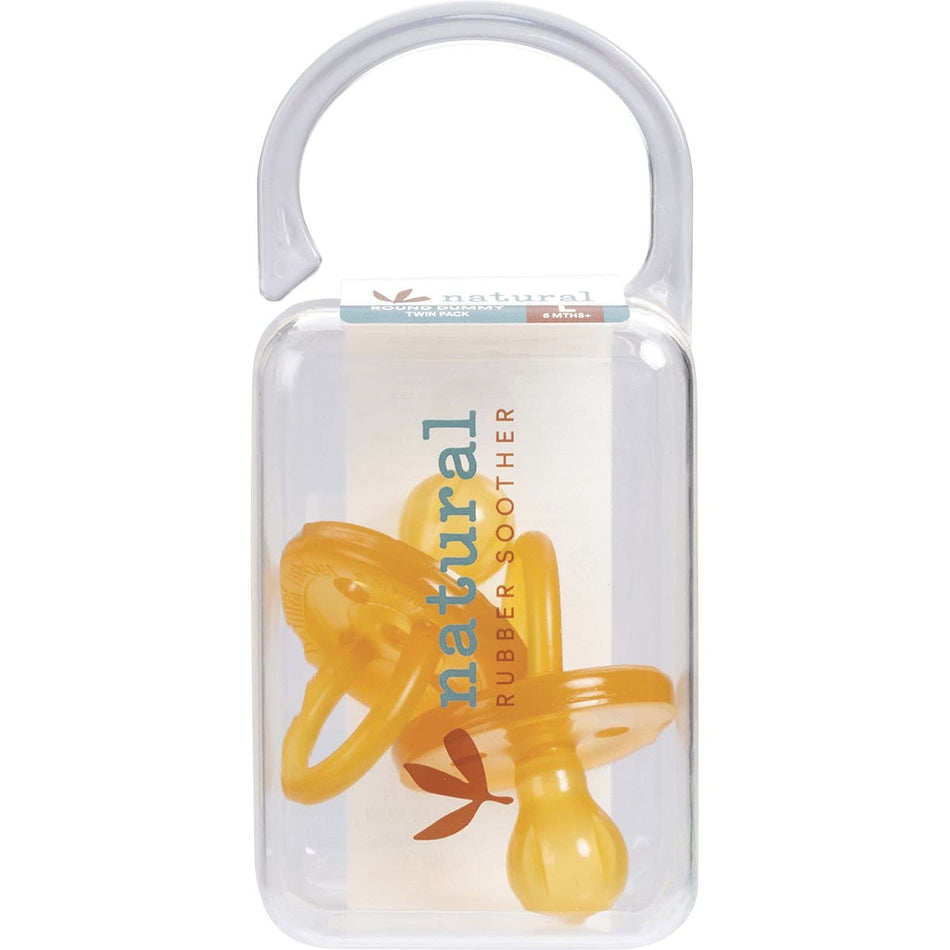 NATURAL RUBBER SOOTHERS Soother - Twin Pack Large Rounded (6 Mths +) 2