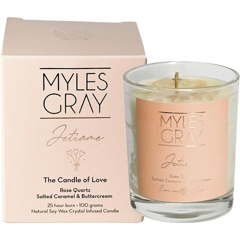 MYLES GRAY Crystal Infused Soy Candle Mini Salted Caramel 100g
