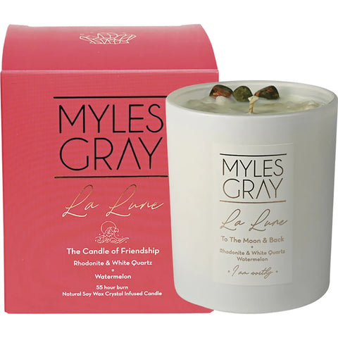 MYLES GRAY Crystal Infused Soy Candle Large Watermelon 285g